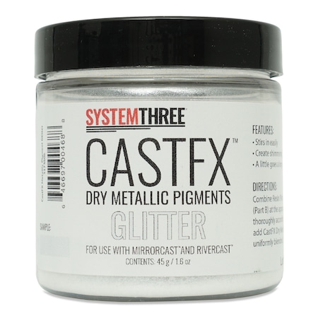 System Three Resins CastFX Dry Metallic Color Pigments, Glitter, 45g 3173S06